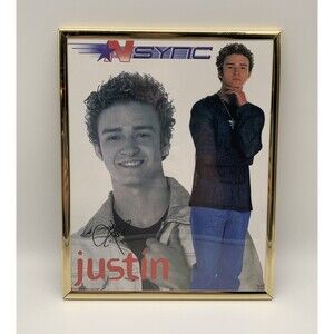 Vintage Justin Timberlake *NSYNC Printed Photo Winterland 8x10 Gold Tone Frame